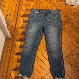 ANF High-Rise Women's Button-Fly Blue Jeans